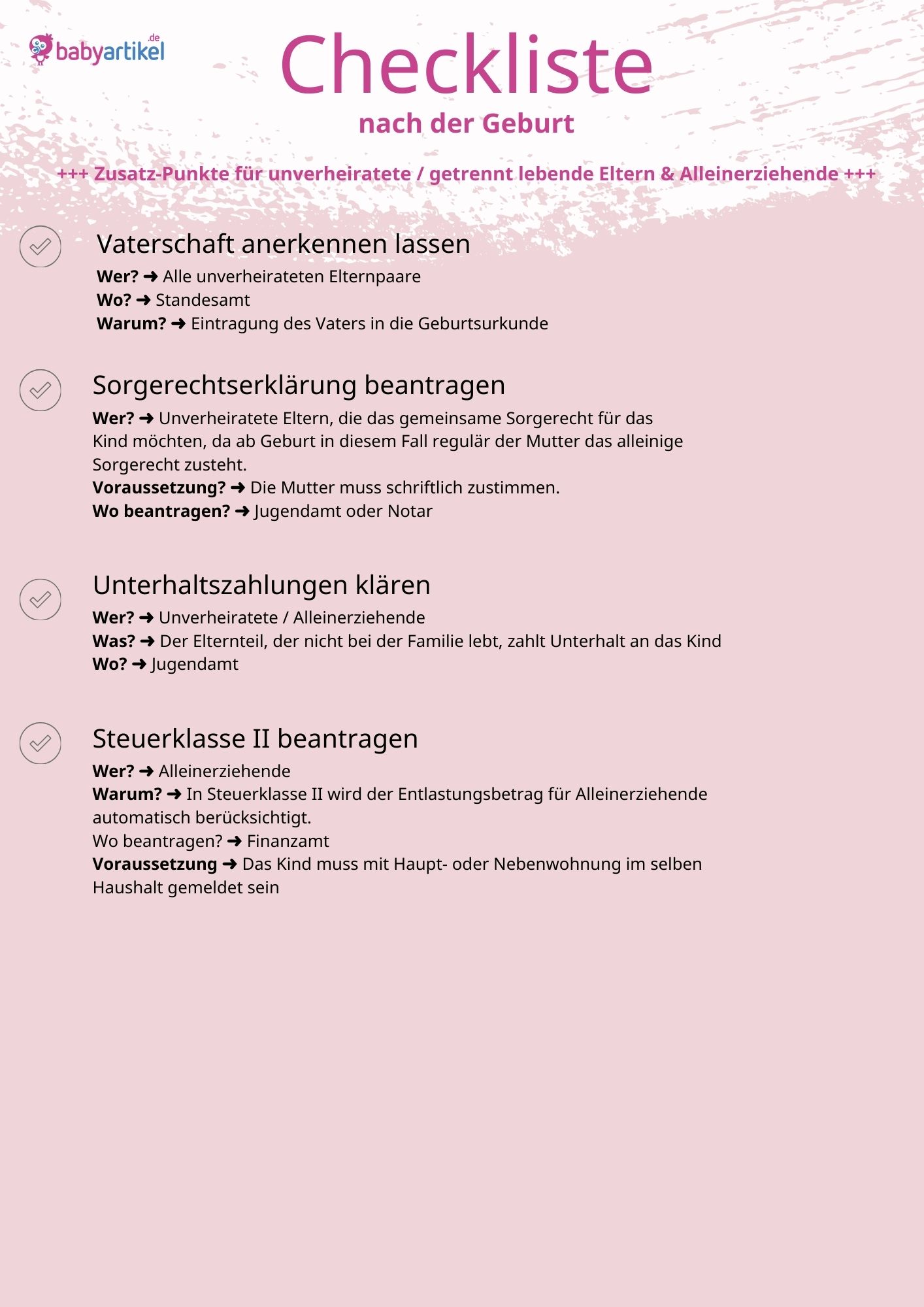 Welche Geburtsurkunden Bekommt Man Nach Der Geburt Checkliste nach der Geburt: Alle Formalitäten im Überblick